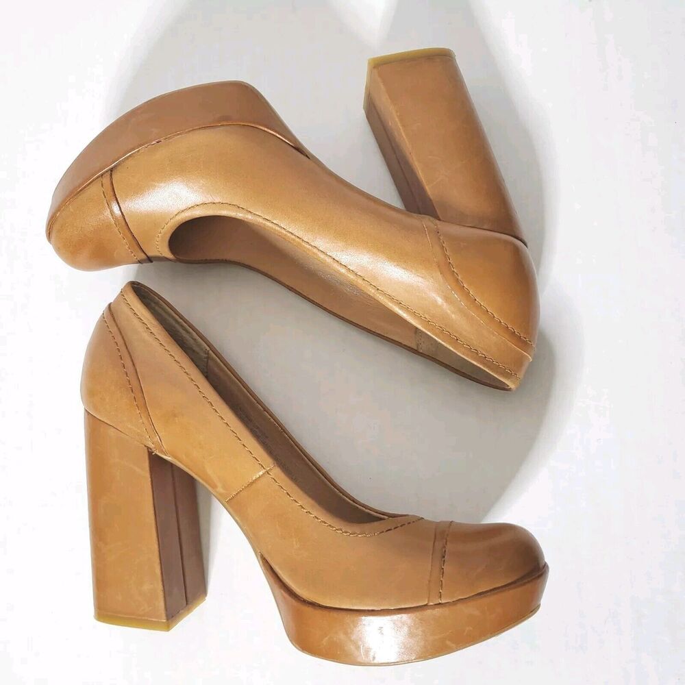 Korks By Kork Ease Platform Heels Size 6 Chunky Close Toe Womens